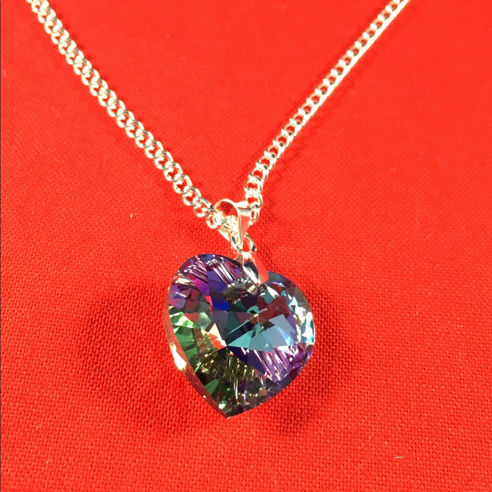 Swarovski Austrian Crystal Rainbow color Heart